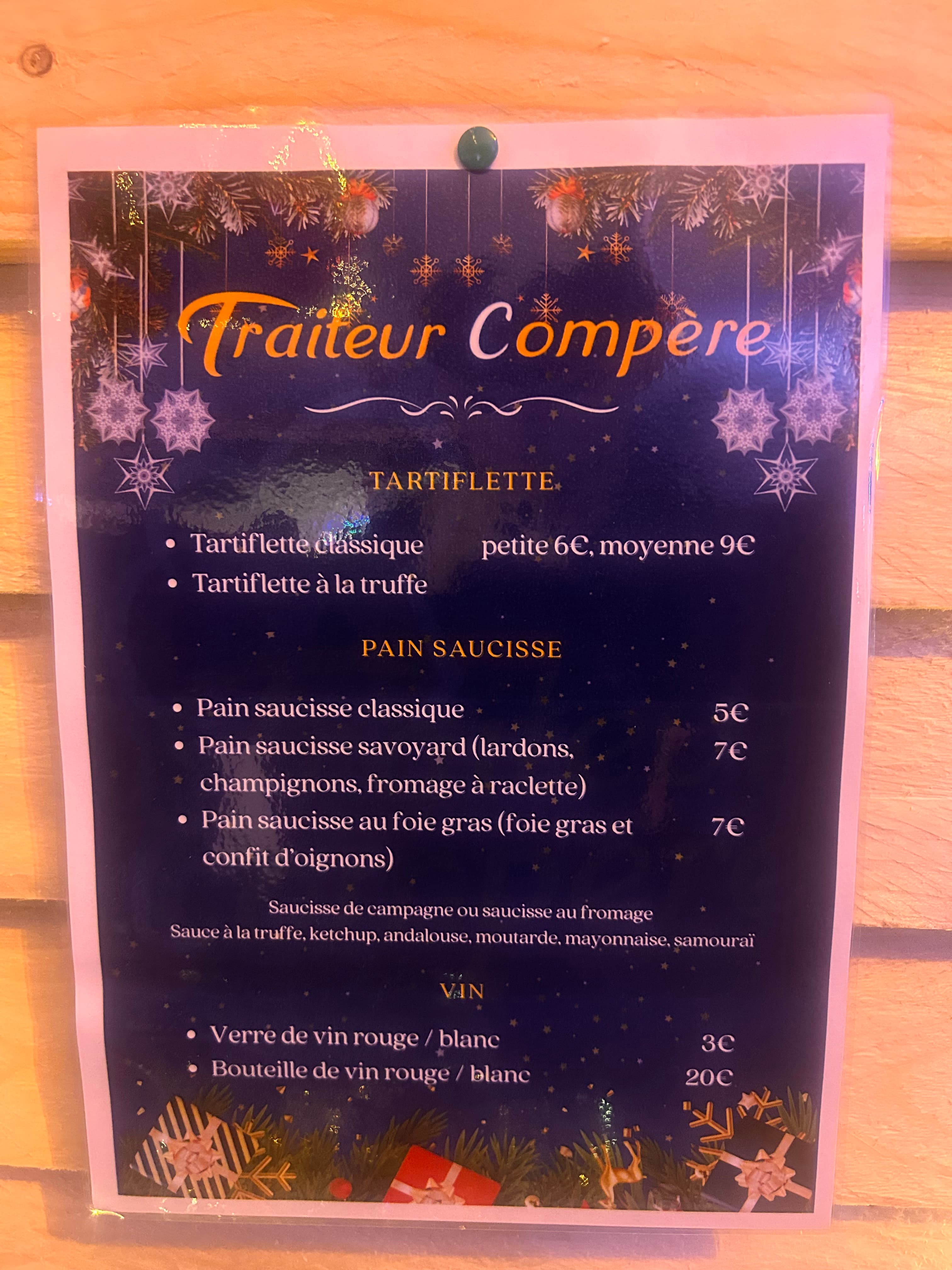 L'Affiche gourmande au chalet